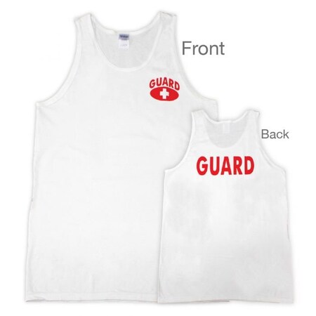 Kemp GUARD White Tank Top, Printed Front & Back - XX-Large 18-002-2XL